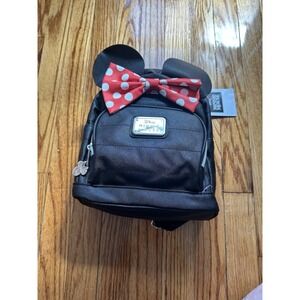 Disney Minnie Mouse Ears Girl's Mini Backpack Bookbag With Polka Dot Bow